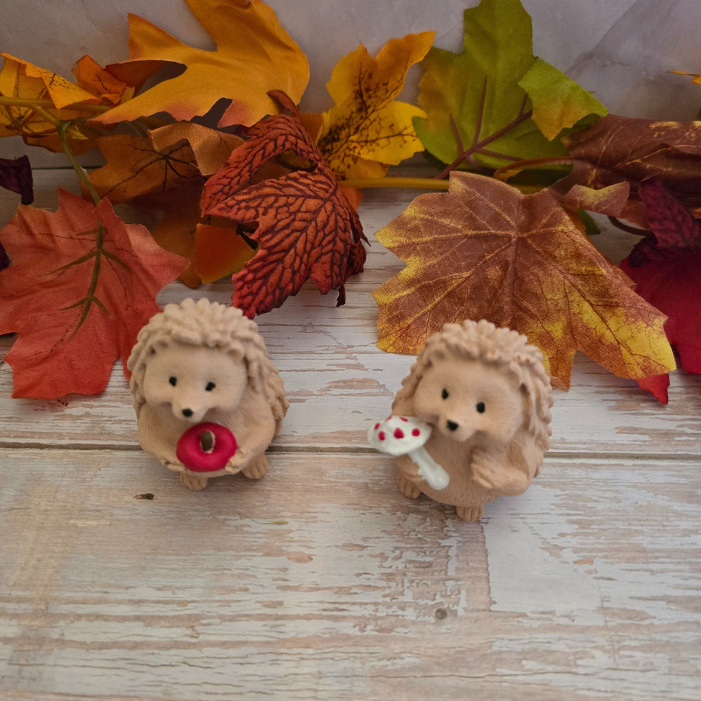Igel-Duo mit Apfel & Pilz