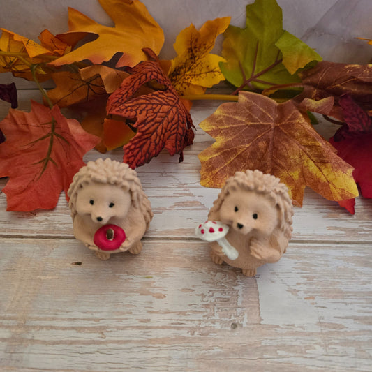 Igel-Duo mit Apfel & Pilz